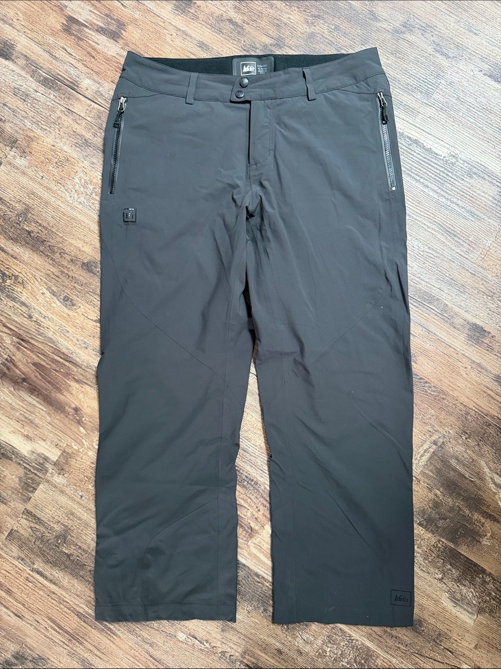 REI Co-op E1 Elements Rain Pants Black Size XL Petite